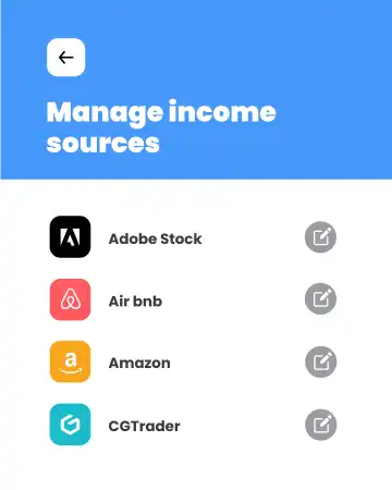 Earnify income trend graph screenshot