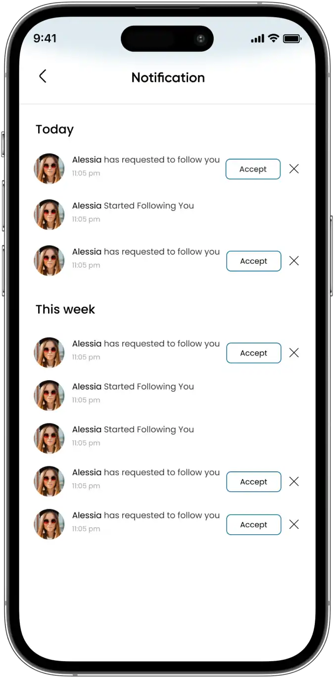Video Streaming App Notification UI with Live Alerts & User Activity - Video Streaming App Development