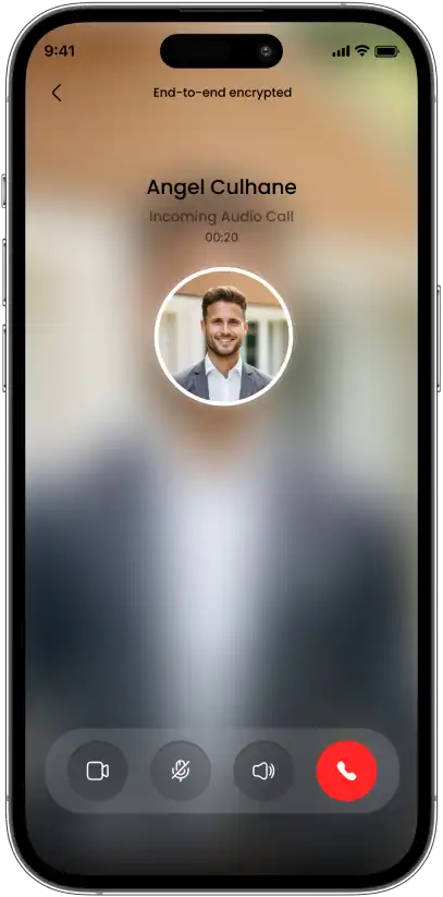 BubiTalk audio calling screen