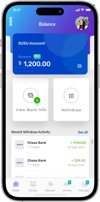 account balance screen