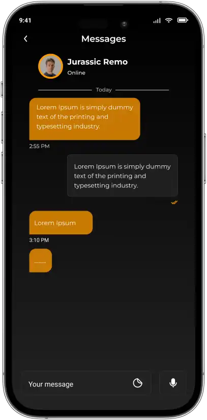 Private chat screen