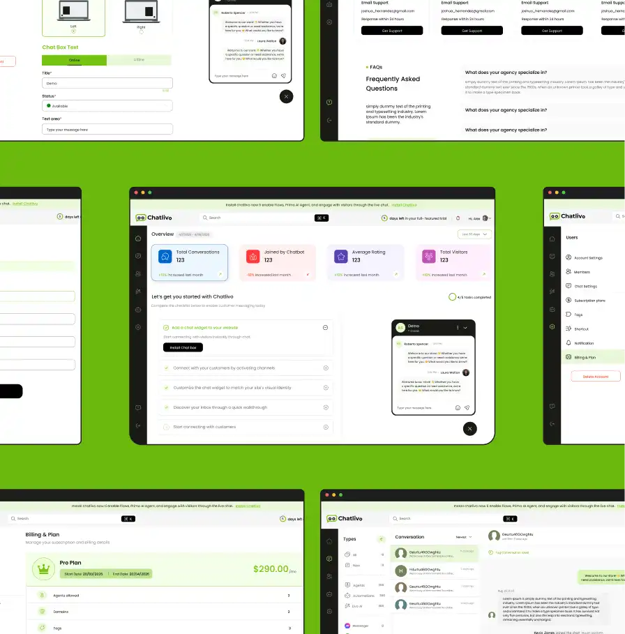AI - ChatLivo UI design