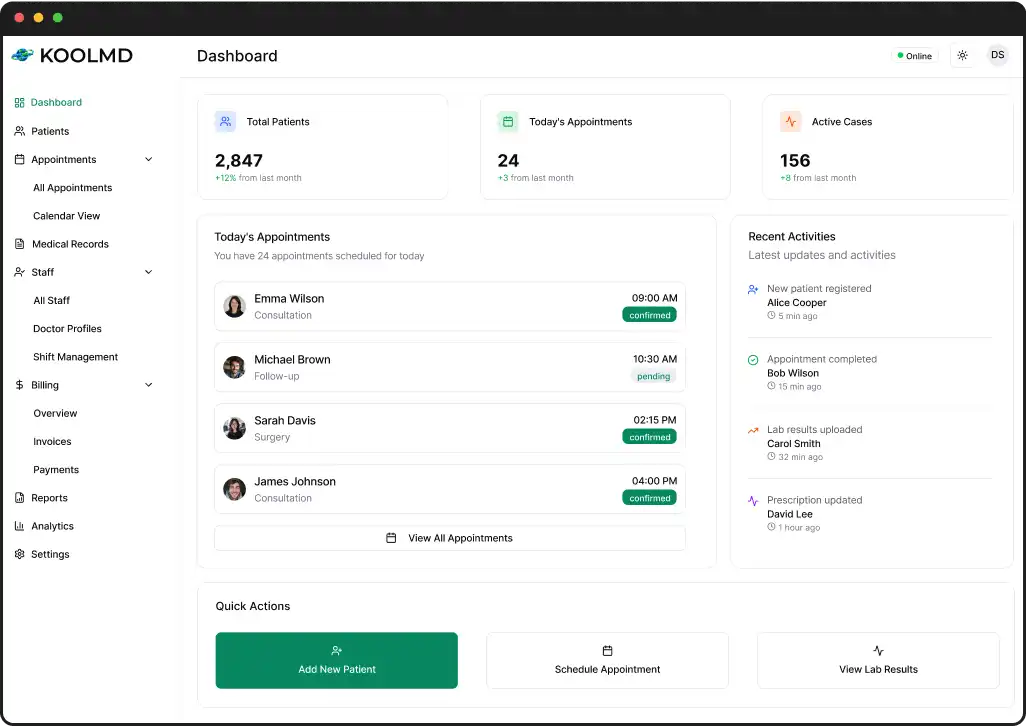 EMR telemedicine platform development