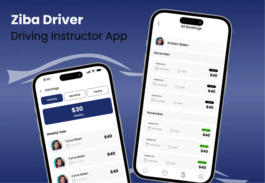 Driving Instructor App Ziba Driver