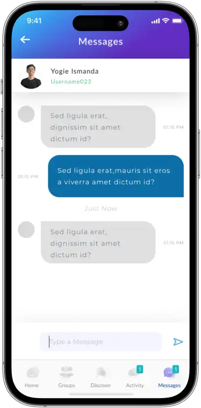 individual chat screen