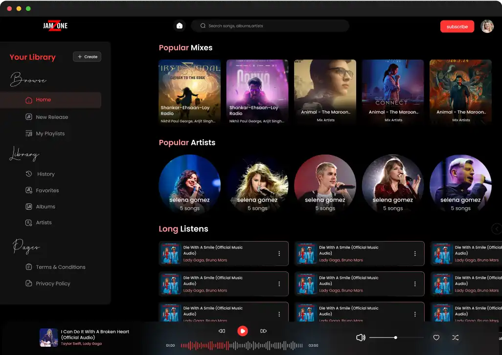 Janzone Music Web Platform