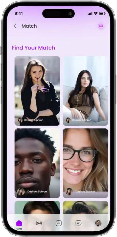BubiTalk social matching screen