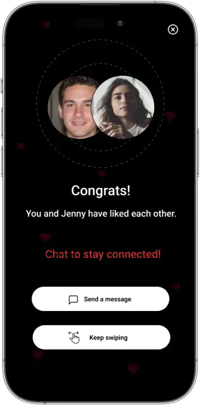 New match connection screen