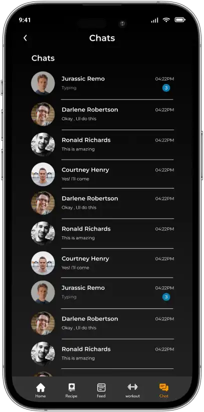 Coach messaging screen