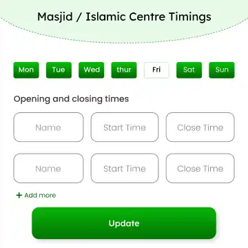 Masjid Timing Screen