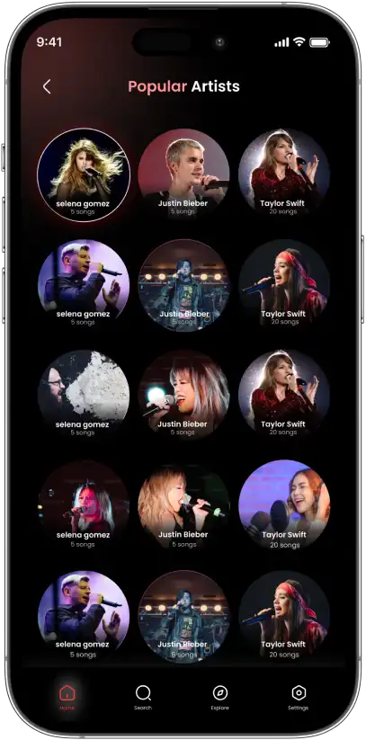 JanZone Music popular artists screen