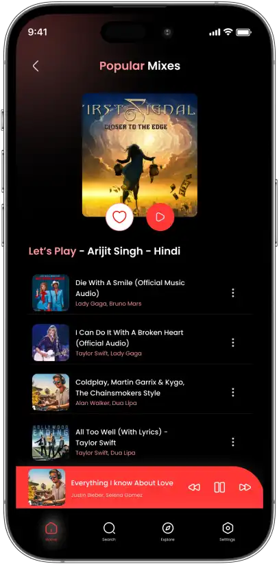 Popular Mixes & Queue
