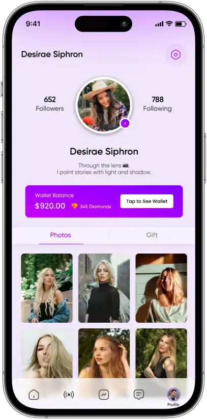 BubiTalk user profile screen