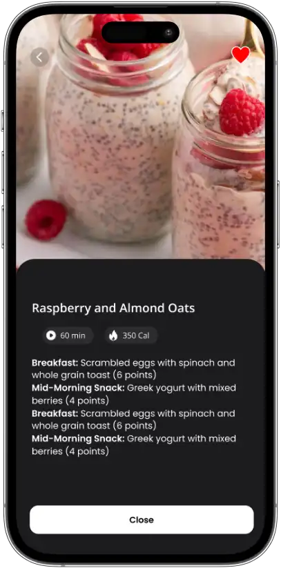 Recipe detail screen