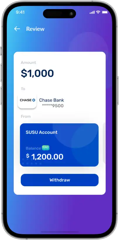 review and send payment screen