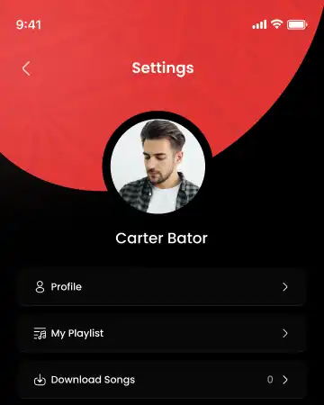 janzone music settings screen