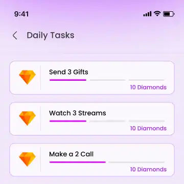 BubiTalk settings with profile, wallet and KYC verification options