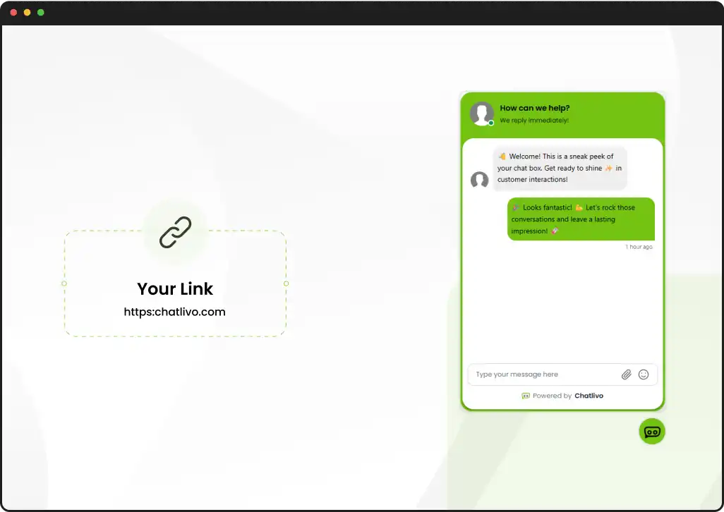 Website live chat widget