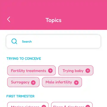 Mums community topics screen